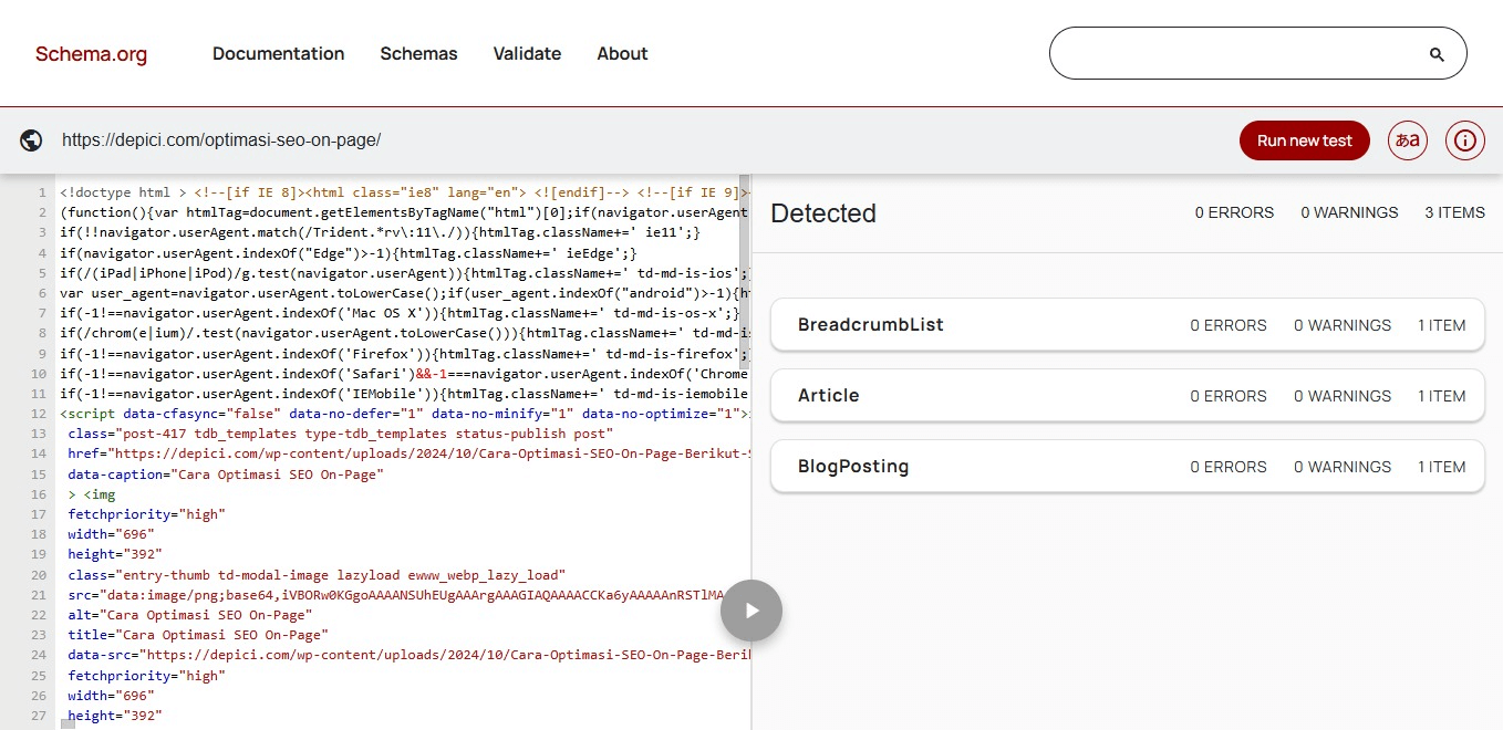 Optimasi Schema Markup