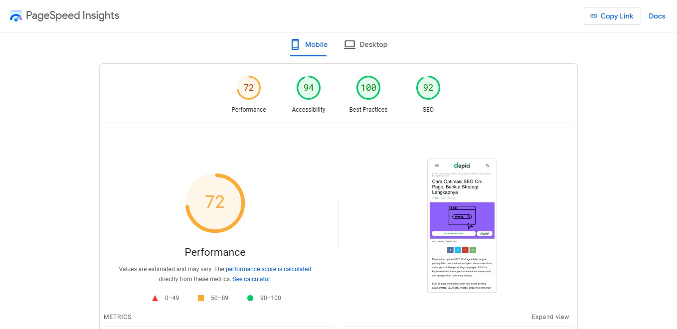 Optimasi Site Speed