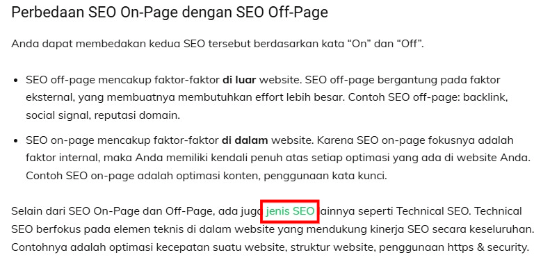 Optimasi Internal Linking