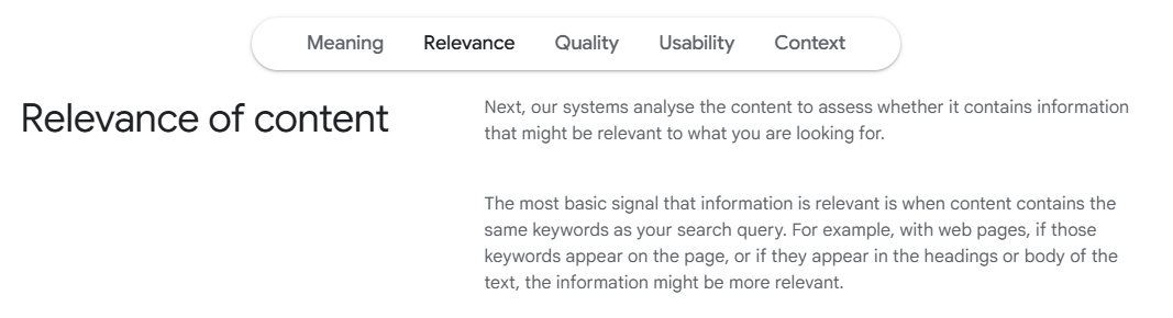 Konten Relevan Menurut Google