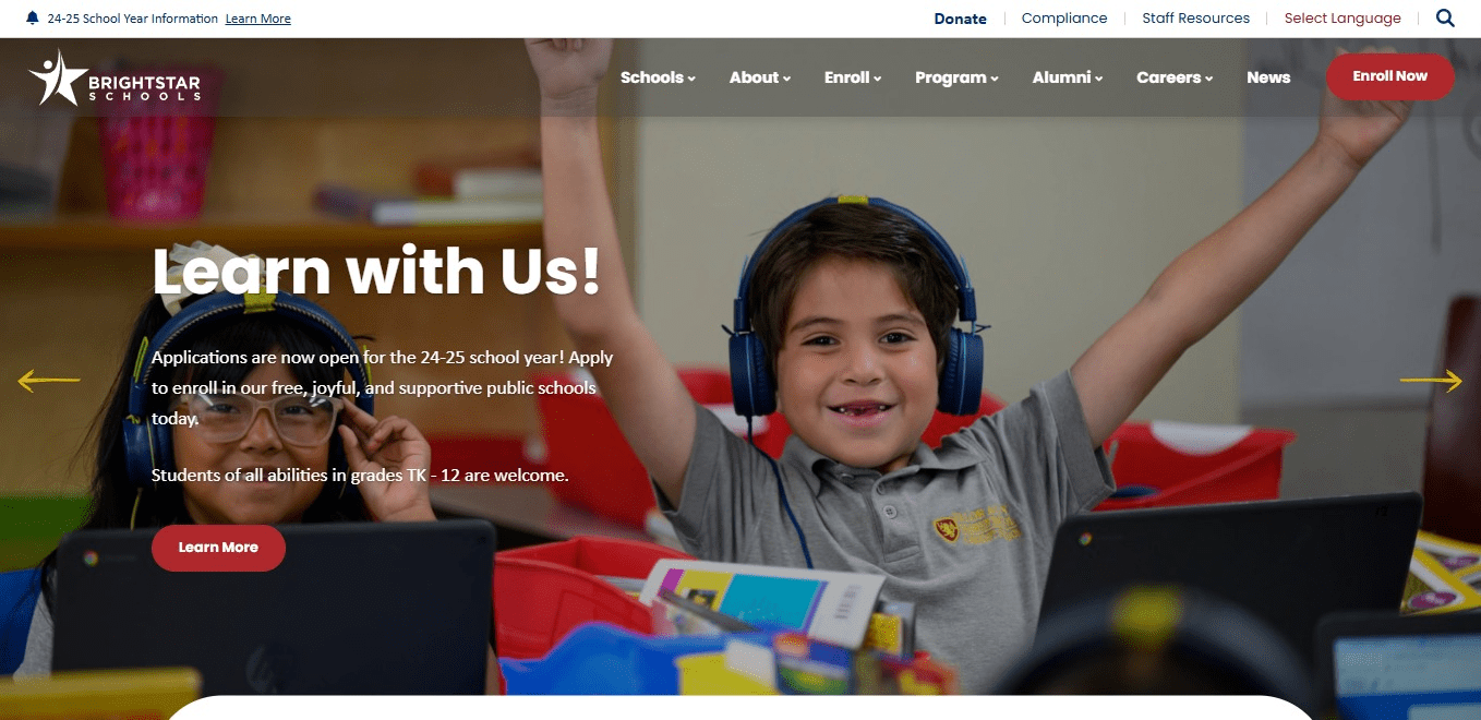 Website Bright Star Schools