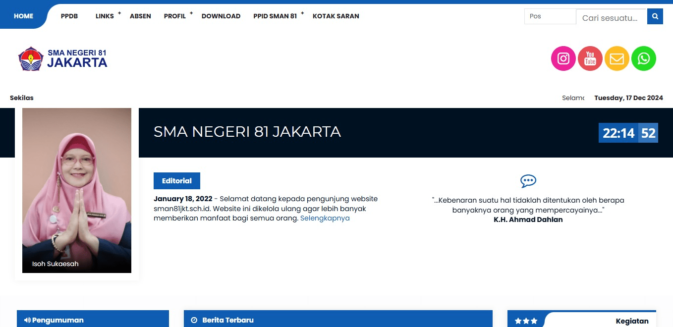 Website SMA Negeri 81 Jakarta