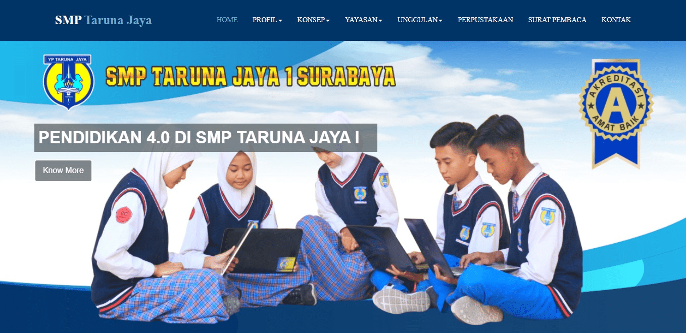 Website SMP Taruna Jaya