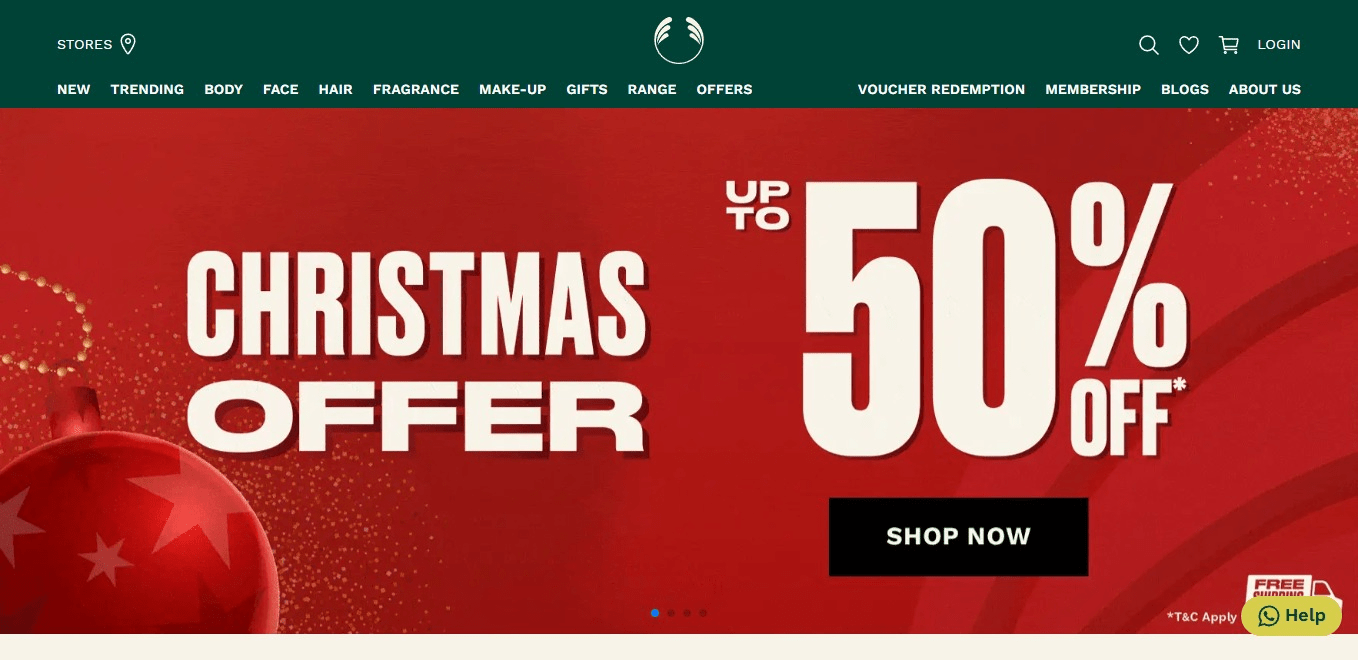 Website The Body Shop