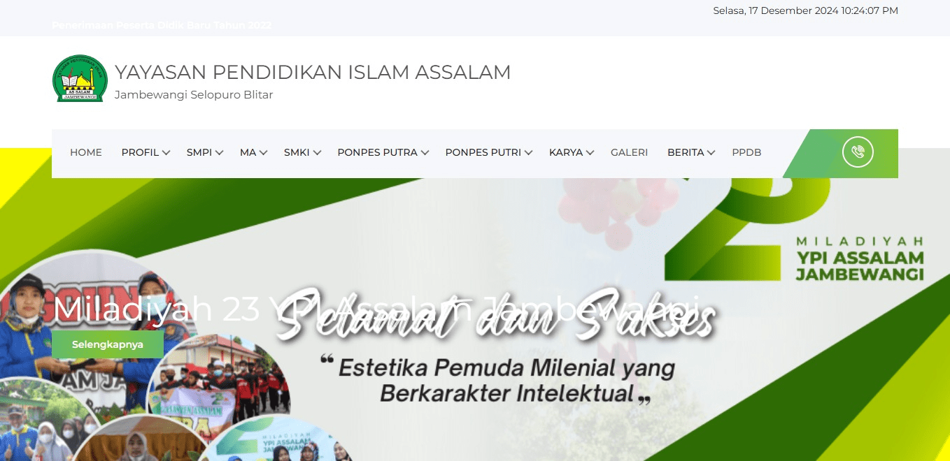 Website Yayasan Pendidikan Islam Assalam